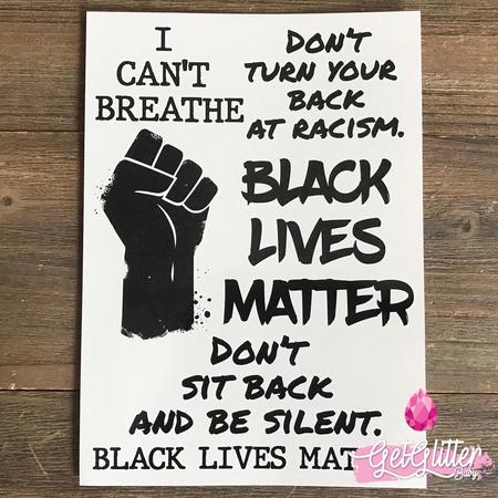 GetGlitterBaby - Plak Tattoo / Tijdelijke Nep Tatoeage - Black Lives Matter