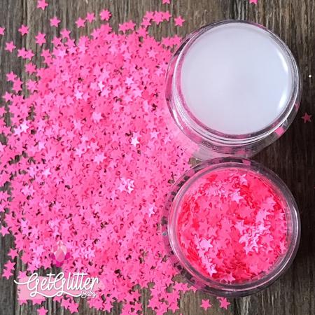 GetGlitterBaby Chunky Festival Glitter Sterretjes voor Lichaam en Gezicht - Roze - en Glitter HuidLijm