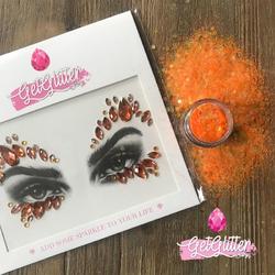 GetGlitterBaby Chunky Festival Glitters voor Lichaam en Gezicht en Face Body Jewels Glitter - Oranje
