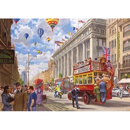 Gibsons Puzzel Oxford Street Then And Now 1000