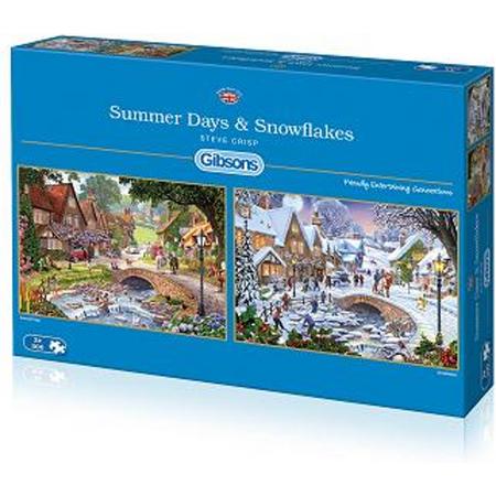 Legpuzzels 2 van 500 stukjes - Summer Days & Snowflakes, Steve Crisp