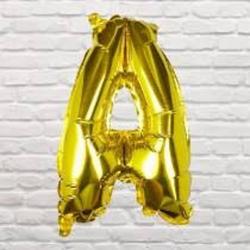 Balloon - Gold Foil Letter - A