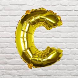 Balloon - Gold Foil Letter - C