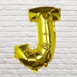 Balloon - Gold Foil Letter - J