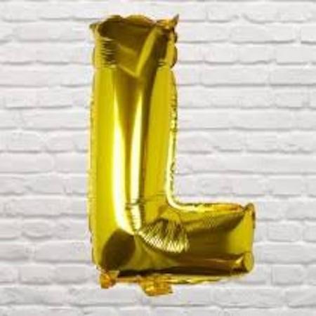 Balloon - Gold Foil Letter - L