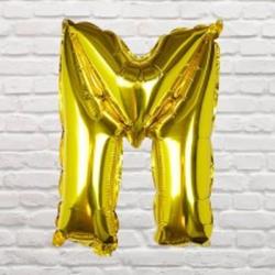 Balloon - Gold Foil Letter - M