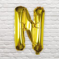 Balloon - Gold Foil Letter - N
