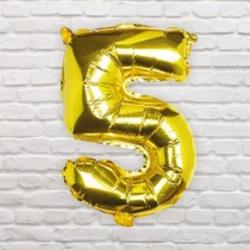 Balloon - Gold Foil Number - 5