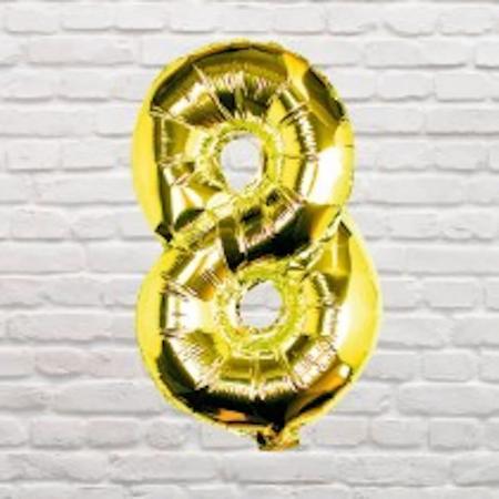 Balloon - Gold Foil Number - 8