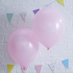 Happy Birthday Ballonnen Lichtroze Pick & Mix (10st) Ginger