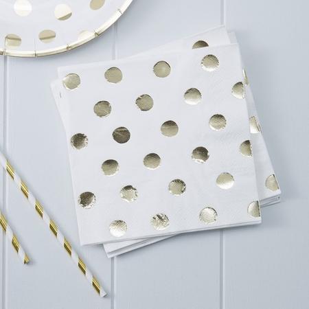 Papieren servetten - Polka Dot (20 stuks)
