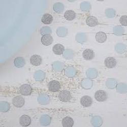 Tafel confetti - Blauw & Zilver (14 gram)