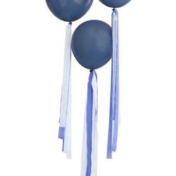 Ballon Staart Streamer Blauw