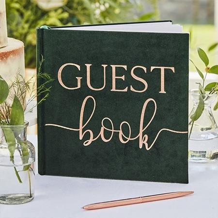 Botanical Wedding - Gastenboek Green Velvet