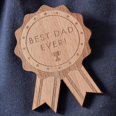 Houten badge Best DAD ever