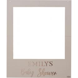 Photo Booth Frame Baby Shower Rosé Goud Personaliseerbaar