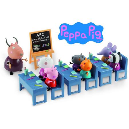 Peppa Pig Klaslokaal met 7 speelfiguren