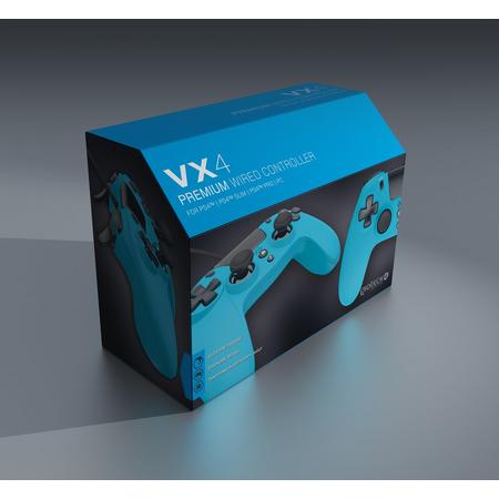 Gioteck VX4 Wired Blue Controller (PS4 & PC)