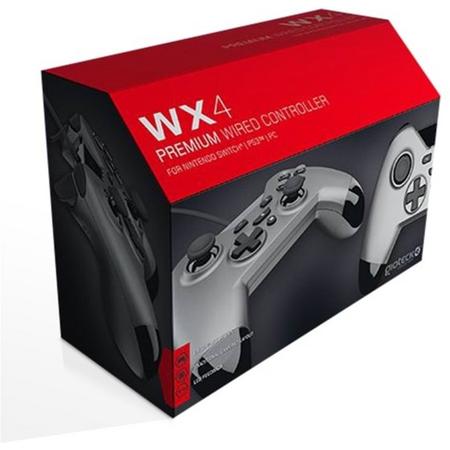 Gioteck WX4 Wired Silver Controller (SWITCH, PS3 & PC)