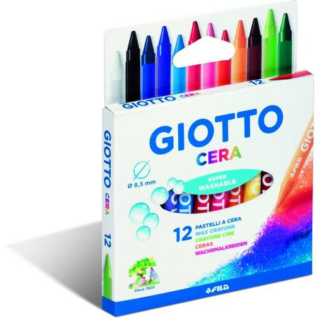 Giotto Hanging box of 12 Wax crayons