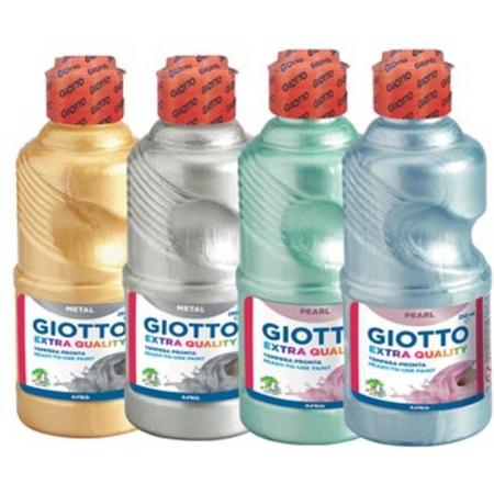 Giotto PACK OF 4X250 ML SCHOOLPAINT METAL COLORS
