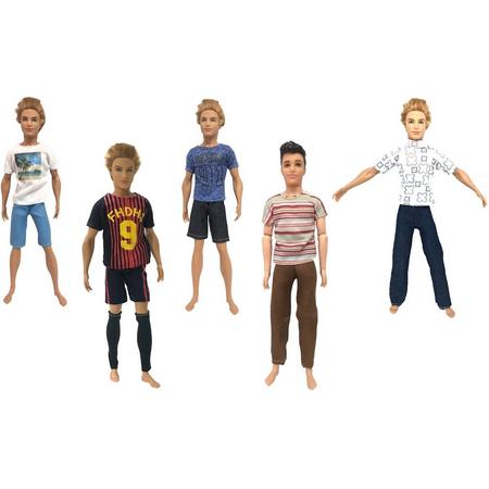 5 Kleding Setjes voor Modepoppen - Barbie - Ken