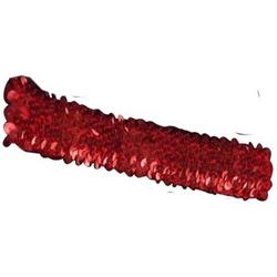 Rode pailletten disco glitter haarband - Rode Toppers verkleed/ carnaval accessoires