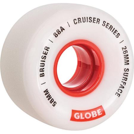 Globe Bruiser 88A wielen 58 mm white red