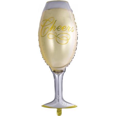 Folieballon Champagne Glas, 46x109cm, leeg