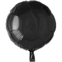 Folieballon Black Rond, 43cm
