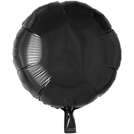 Folieballon Black Rond, 43cm