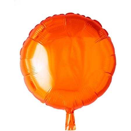 Folieballon Oranje Rond, 43cm