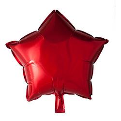 Folieballon Ster Rood, 43 cm
