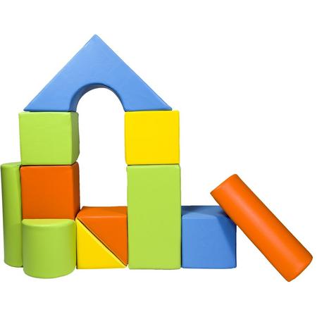 11 stuks gekleurd, bouwstenen, zacht, schuim, kinderen, kinderen, speelgoed-, kwekerij, Playgroup - geel, groen, oranje, licht blauw