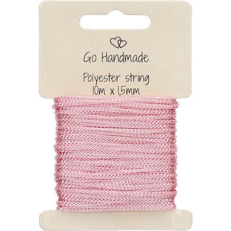 Go Handmade Polyester Koord 4 Roze
