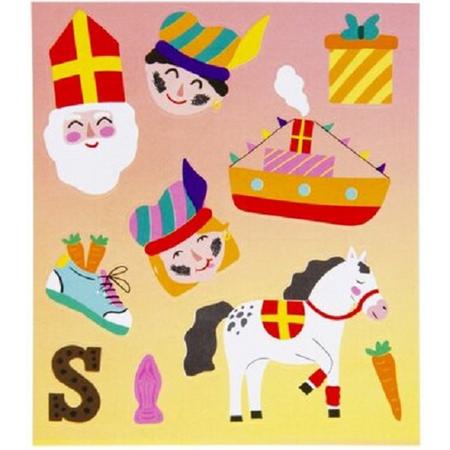 Sinterklaas Stickervel - Pakjesavond - Sinterklaasavond - Schoen