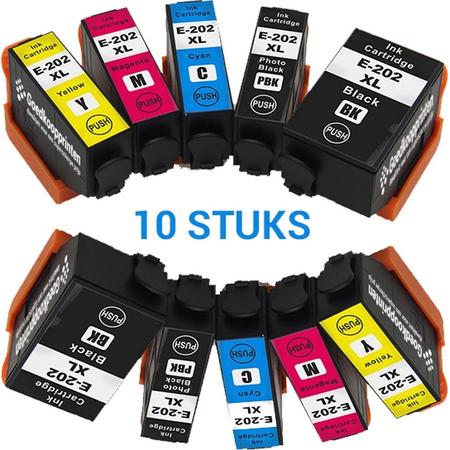 ACTIE: Epson 202XL inkt cartridges Multipack (C13T02G74010) - Huismerk set 10 stuks