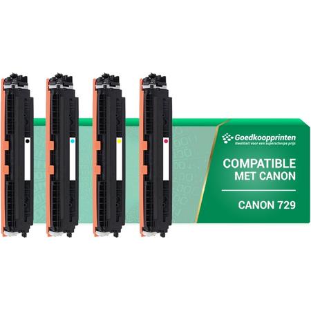 Canon 729 toner cartridge Multipack Zwart en Kleur - Huismerk Actie Set