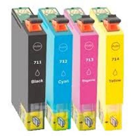 Epson T0715 inkt cartridge Multipack - Huismerk set (4 st.)