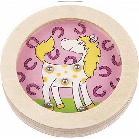 Goki Behendigheidsspel Paard Junior 8 Cm Hout Roze/wit