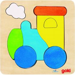 Goki Inlegpuzzel locomotief 6-delig