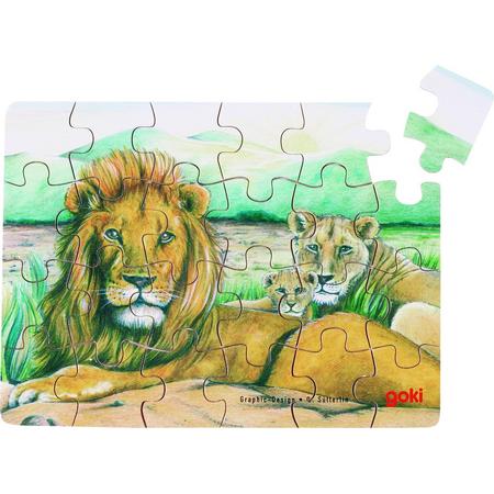 Goki Puzzel wilde dieren: leeuw 24-delig