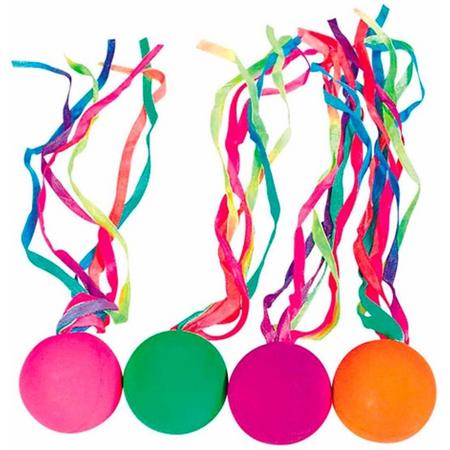 Goki Solid rubber balls with ribbons