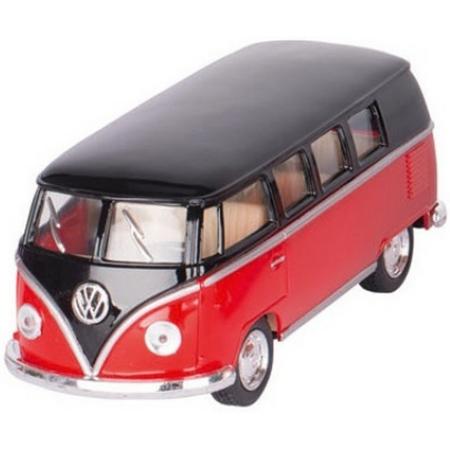 Goki Volkswagen Classic Bus Rood / Zwart (1962) 13 cm