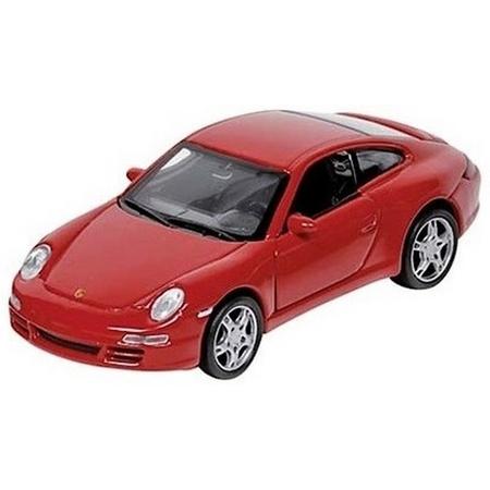 Modelauto  Porsche 911 rood 1:34 - speelgoed auto schaalmodel