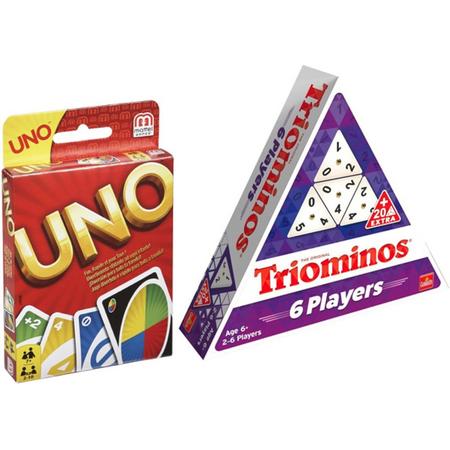 Spelvoordeelset Uno - Kaartspel & Triominos 6 player