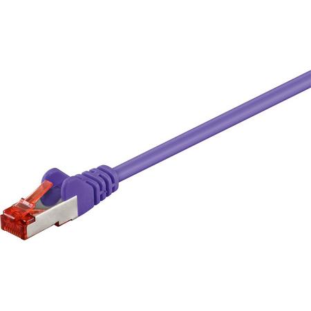 Goobay S/FTP CAT6 Gigabit netwerkkabel / paars - LSZH - 0,15 meter