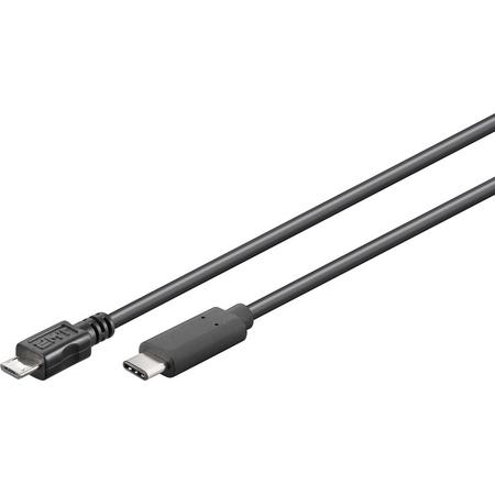 Goobay USB-C naar USB Micro B kabel - USB2.0 / zwart - 3 meter