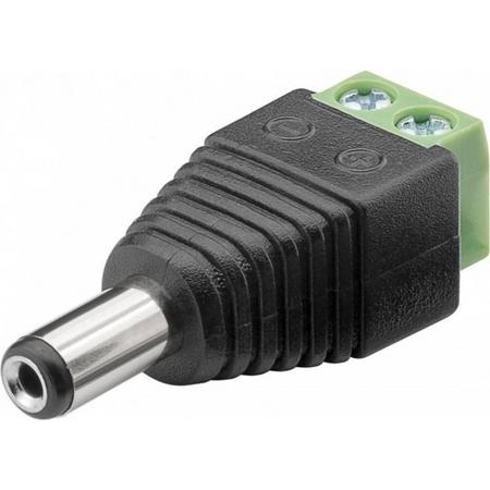 IC Intracom IADAP TB2-DC5521MM DC (5.50 x 2.10 mm) Terminal Block 2-pin Zwart, Groen kabeladapter/verloopstukje