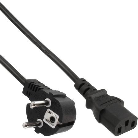 Good Connections Apparaatsnoer met rechte C13 plug en haakse stekker - 3x 0,75mm / zwart - 0,50 meter